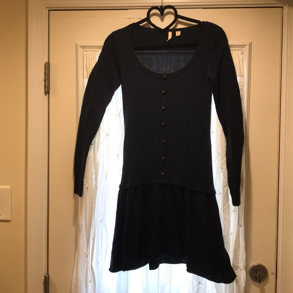 Navy blue Drop-Waist Dress